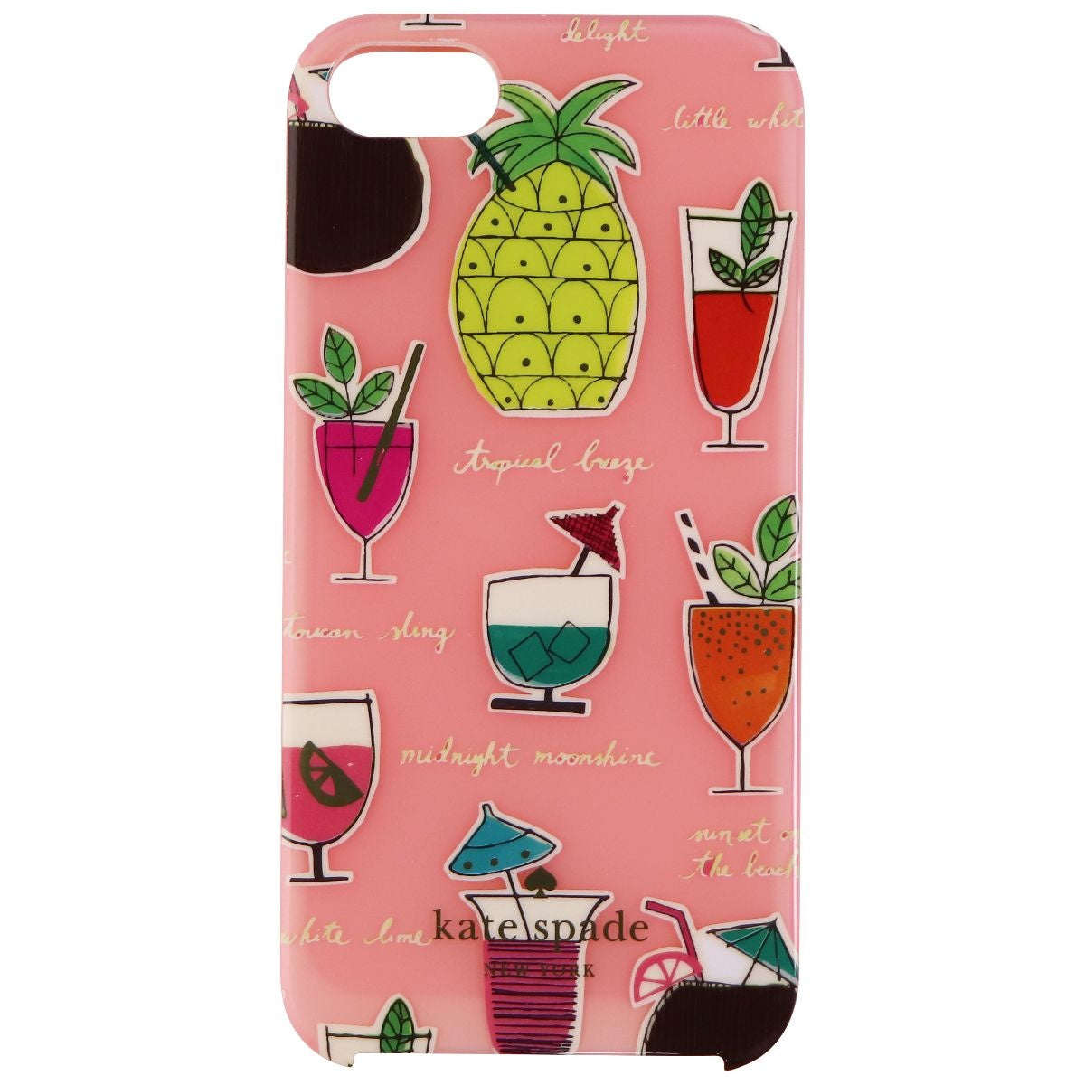 Kate Spade Hardshell Case for Apple iPhone 5/5s/SE 1st Gen - Pineapple Drinks Cell Phone - Cases, Covers & Skins Kate Spade - Simple Cell Bulk Wholesale Pricing - USA Seller