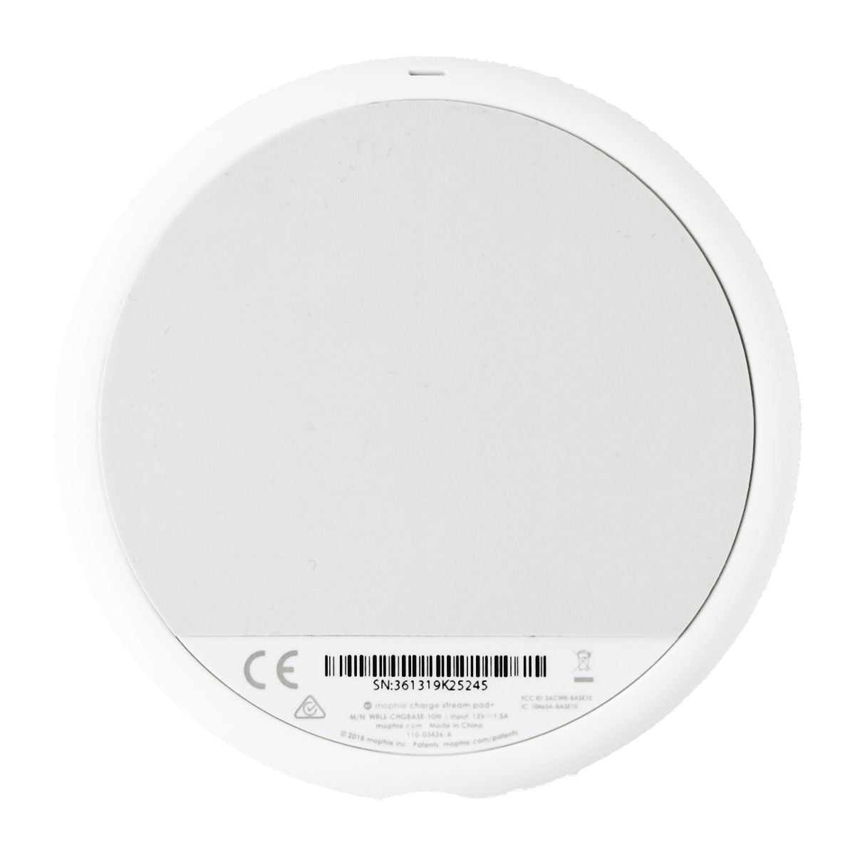 Mophie Charge Stream Pad+ 10W Wireless Charge Pad for Qi enabled Devices - White Cell Phone - Chargers & Cradles Mophie - Simple Cell Bulk Wholesale Pricing - USA Seller