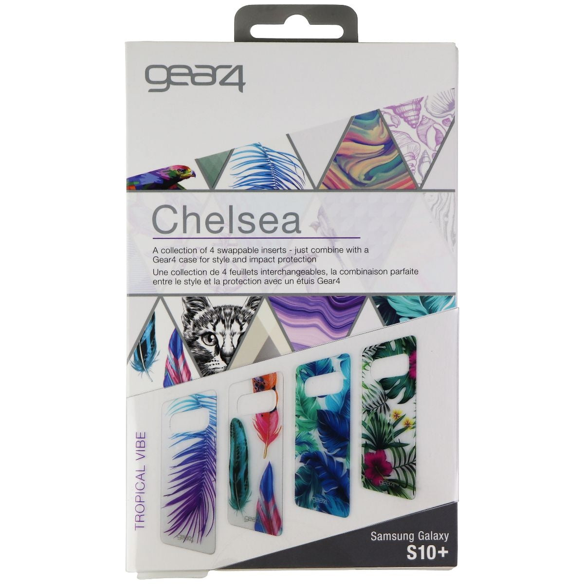 ZAGG Swappable Inserts for Galaxy (S10+) Chelsea Cases - Tropical Vibe Edition Cell Phone - Cases, Covers & Skins Zagg    - Simple Cell Bulk Wholesale Pricing - USA Seller