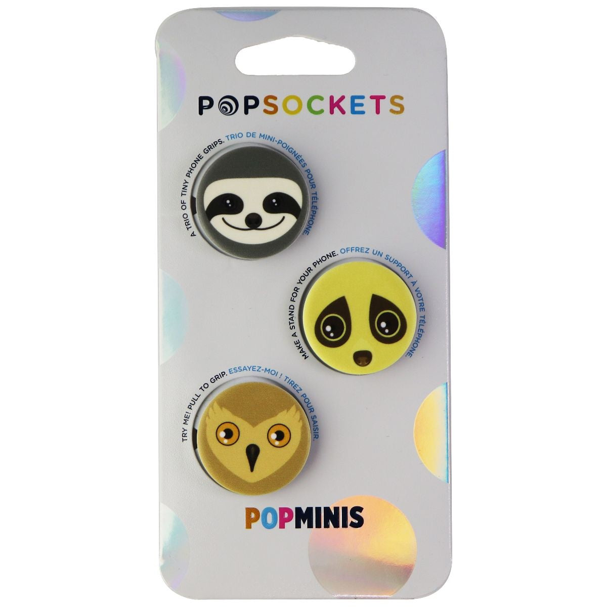PopSockets PopMini 3 Pack of Expanding Grips/Stands - Creature Comfort Cell Phone - Mounts & Holders PopSockets - Simple Cell Bulk Wholesale Pricing - USA Seller