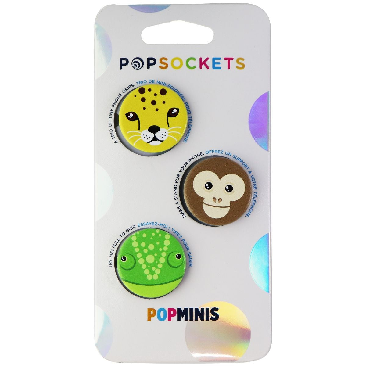 PopSockets PopMinis: Mini Grips for Phones & Tablets (3 Pack) - Wild Side Cell Phone - Mounts & Holders PopSockets - Simple Cell Bulk Wholesale Pricing - USA Seller