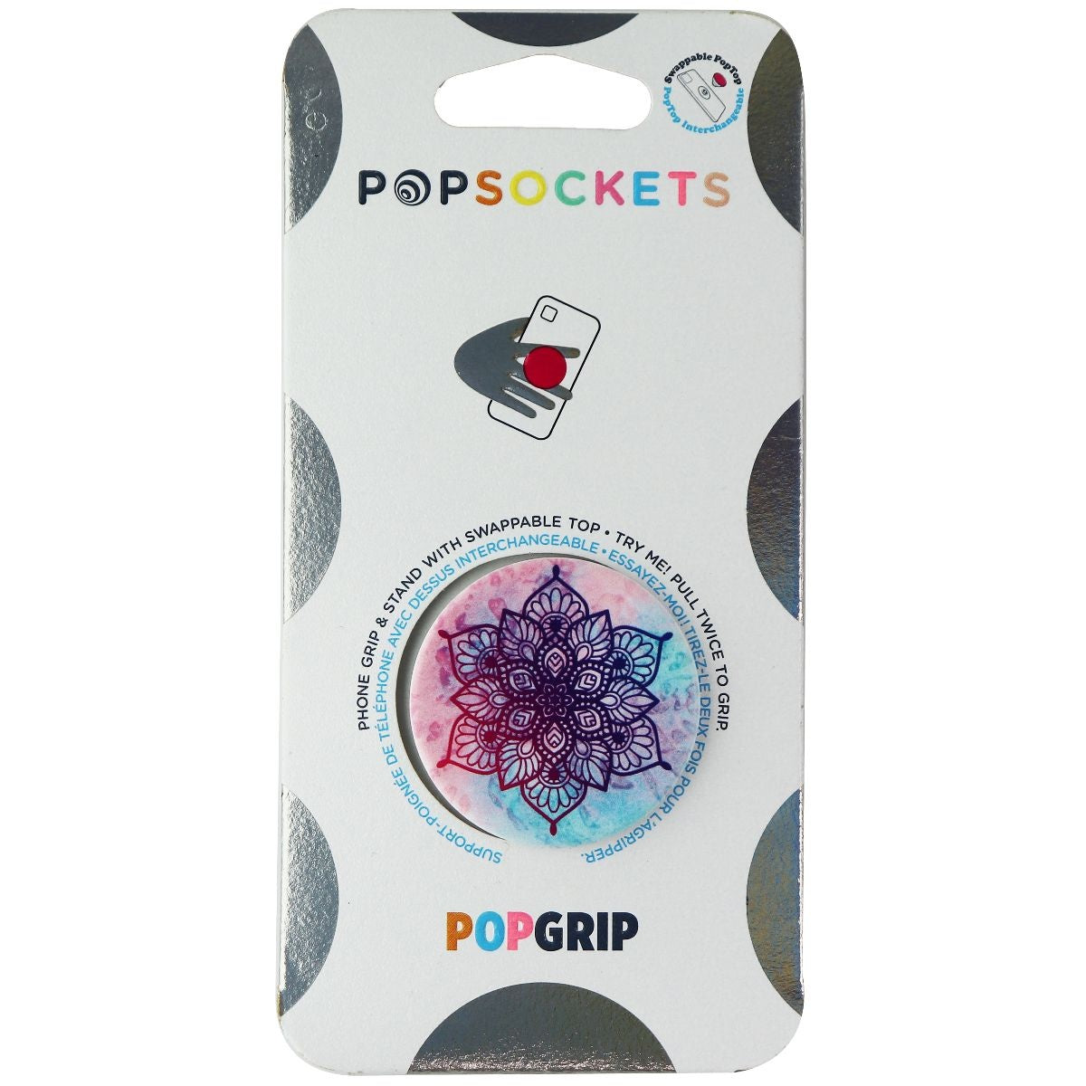 PopSockets Swappable PopGrip Stand & Grip - Rainbow Nirvana Cell Phone - Mounts & Holders PopSockets - Simple Cell Bulk Wholesale Pricing - USA Seller