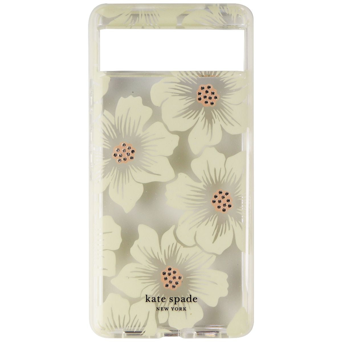 Kate Spade Defensive Hardshell Case for Pixel 6 - Hollyhock Floral Clear Cell Phone - Cases, Covers & Skins Kate Spade    - Simple Cell Bulk Wholesale Pricing - USA Seller