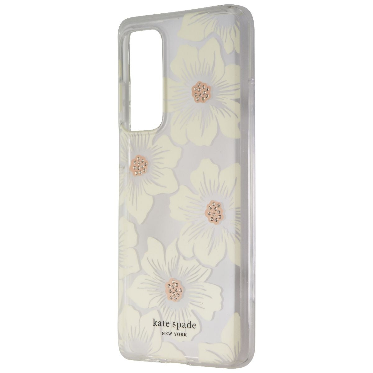Kate Spade Case for Motorola Edge 5G UW (2021) - Hollyhock Floral Clear/Cream Cell Phone - Cases, Covers & Skins Kate Spade - Simple Cell Bulk Wholesale Pricing - USA Seller