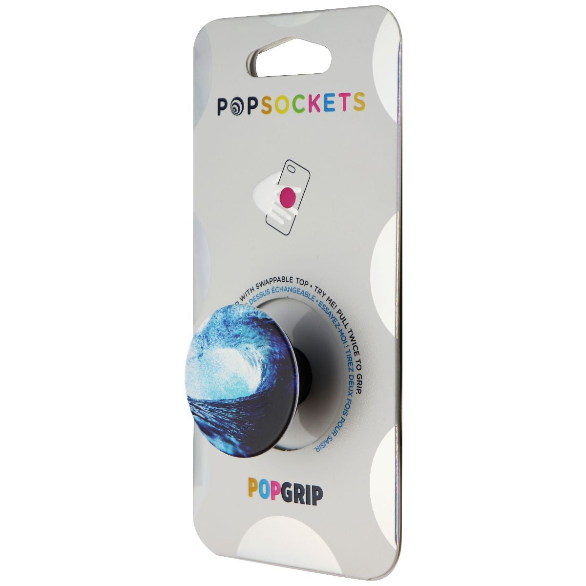 PopSockets PopGrip Expanding Stand and Grip with Swappable Top - Blue Barrel Cell Phone - Mounts & Holders PopSockets - Simple Cell Bulk Wholesale Pricing - USA Seller