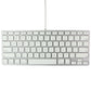 Apple Wired USB 78-Key Keyboard for Mac OS - Silver/White (A1242/MB869LL/A) Keyboards/Mice - Keyboards & Keypads Apple    - Simple Cell Bulk Wholesale Pricing - USA Seller
