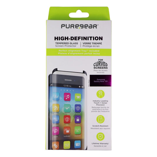 PureGear HD Curved Screen Protector for Samsung Galaxy Note10+ (Plus) - Clear Cell Phone - Screen Protectors PureGear    - Simple Cell Bulk Wholesale Pricing - USA Seller