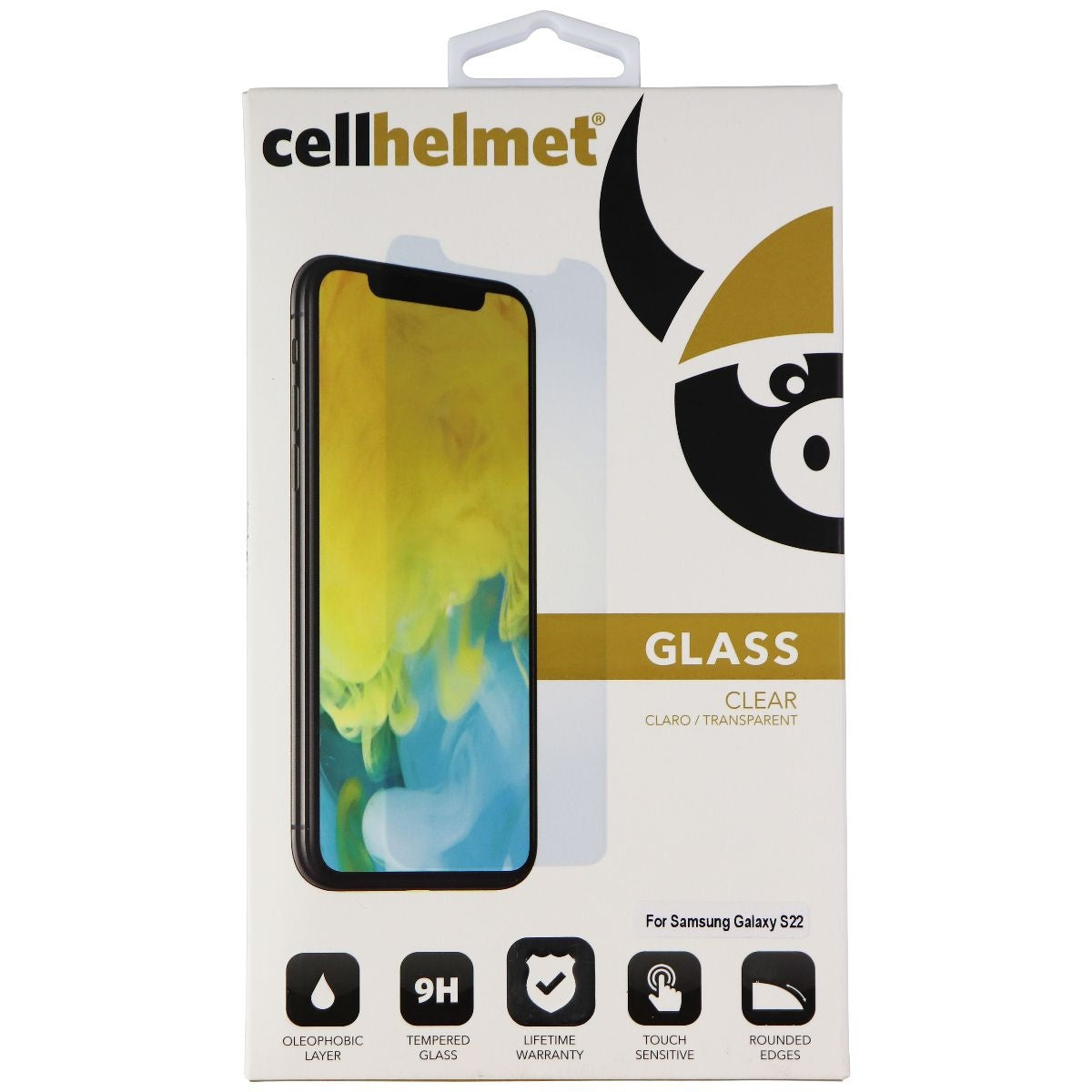 Cellhelmet Clear Glass Screen Protector for Samsung Galaxy S22 - Clear