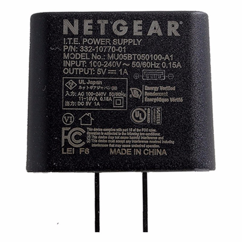 Netgear (MU05BT050100-A1) 5V 1A Wall Adapter for USB Devices - Black Cell Phone - Cables & Adapters Netgear - Simple Cell Bulk Wholesale Pricing - USA Seller