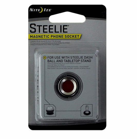 Nite Ize Steelie Small Magnetic Phone Socket Mount - Black / Silver / Red