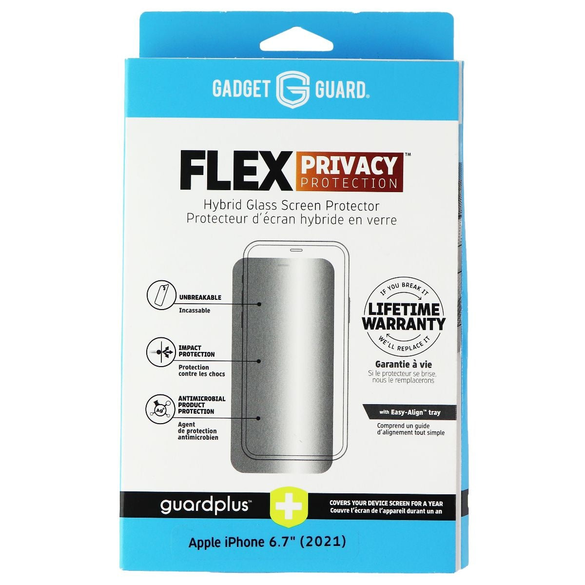 Gadget Guard Flex Privacy Screen Protector for iPhone 13 Pro Max - Privacy/Tint Cell Phone - Screen Protectors Gadget Guard - Simple Cell Bulk Wholesale Pricing - USA Seller