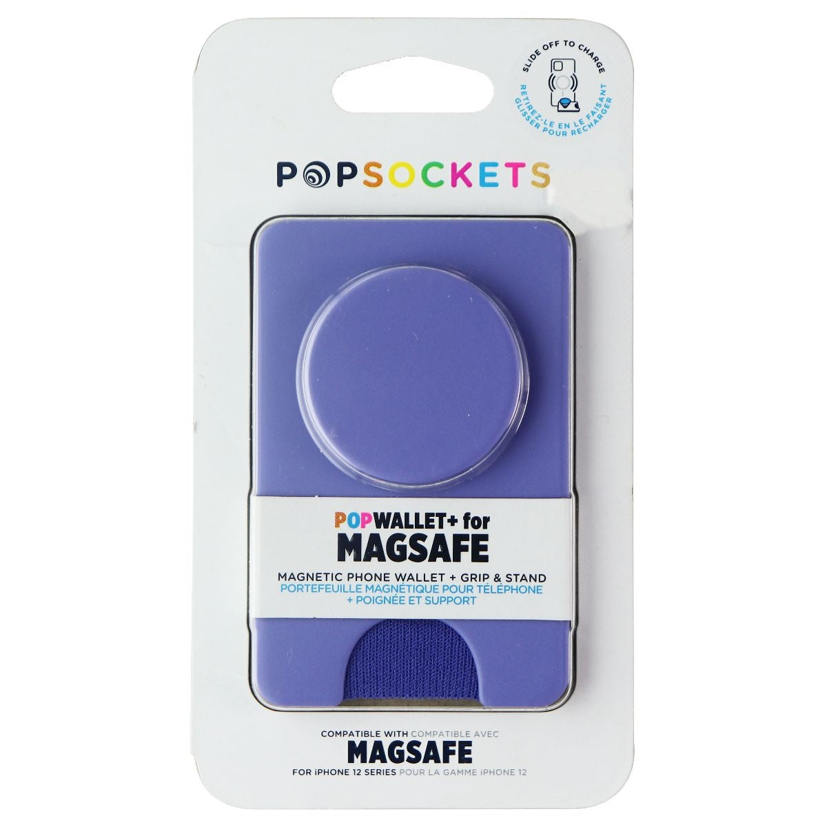 PopSockets PopWallet+ for MagSafe Compatible Devices - Deep Periwinkle Cell Phone - Mounts & Holders PopSockets - Simple Cell Bulk Wholesale Pricing - USA Seller