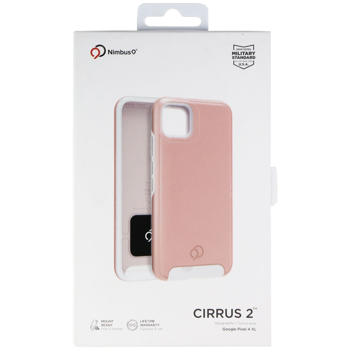 Nimbus9 Cirrus 2 Case for Google Pixel 4 XL Smartphones - Clear/Rose Cell Phone - Cases, Covers & Skins Nimbus9    - Simple Cell Bulk Wholesale Pricing - USA Seller