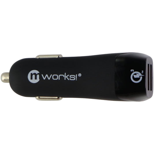 mWorks! mPOWER! QC 3.0 Dual Port USB Universal Car Charger - Black Cell Phone - Chargers & Cradles mWorks! - Simple Cell Bulk Wholesale Pricing - USA Seller