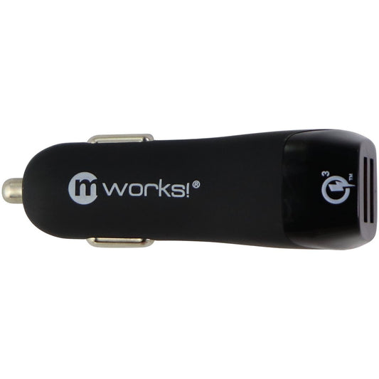 mWorks! mPOWER! QC 3.0 Dual Port USB Universal Car Charger - Black Cell Phone - Chargers & Cradles mWorks!    - Simple Cell Bulk Wholesale Pricing - USA Seller