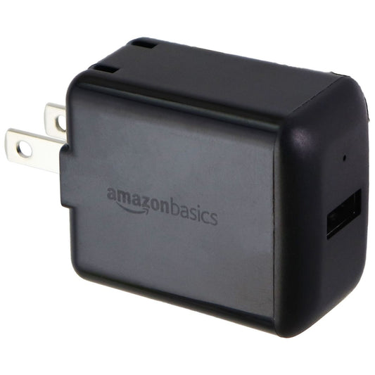 Amazon Basics (5V/2.4A) Single USB Wall Charger Travel Adapter - Black Cell Phone - Chargers & Cradles Amazon Basics    - Simple Cell Bulk Wholesale Pricing - USA Seller