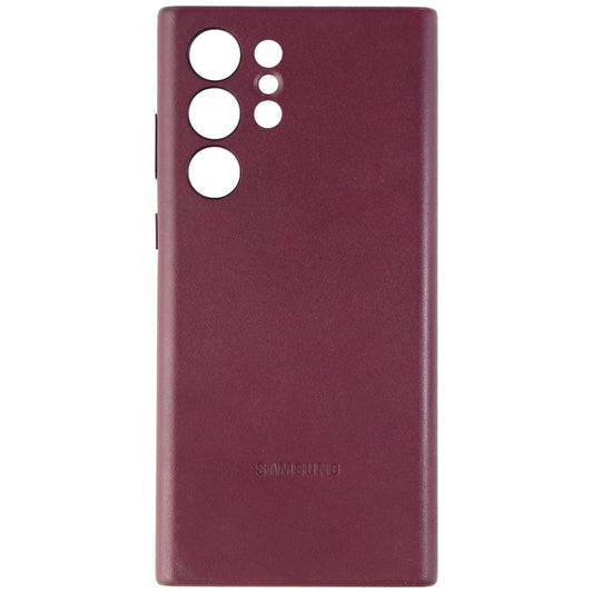 Samsung Leather Cover Phone Case for Galaxy S22 Ultra - Brown Cell Phone - Cases, Covers & Skins Samsung - Simple Cell Bulk Wholesale Pricing - USA Seller