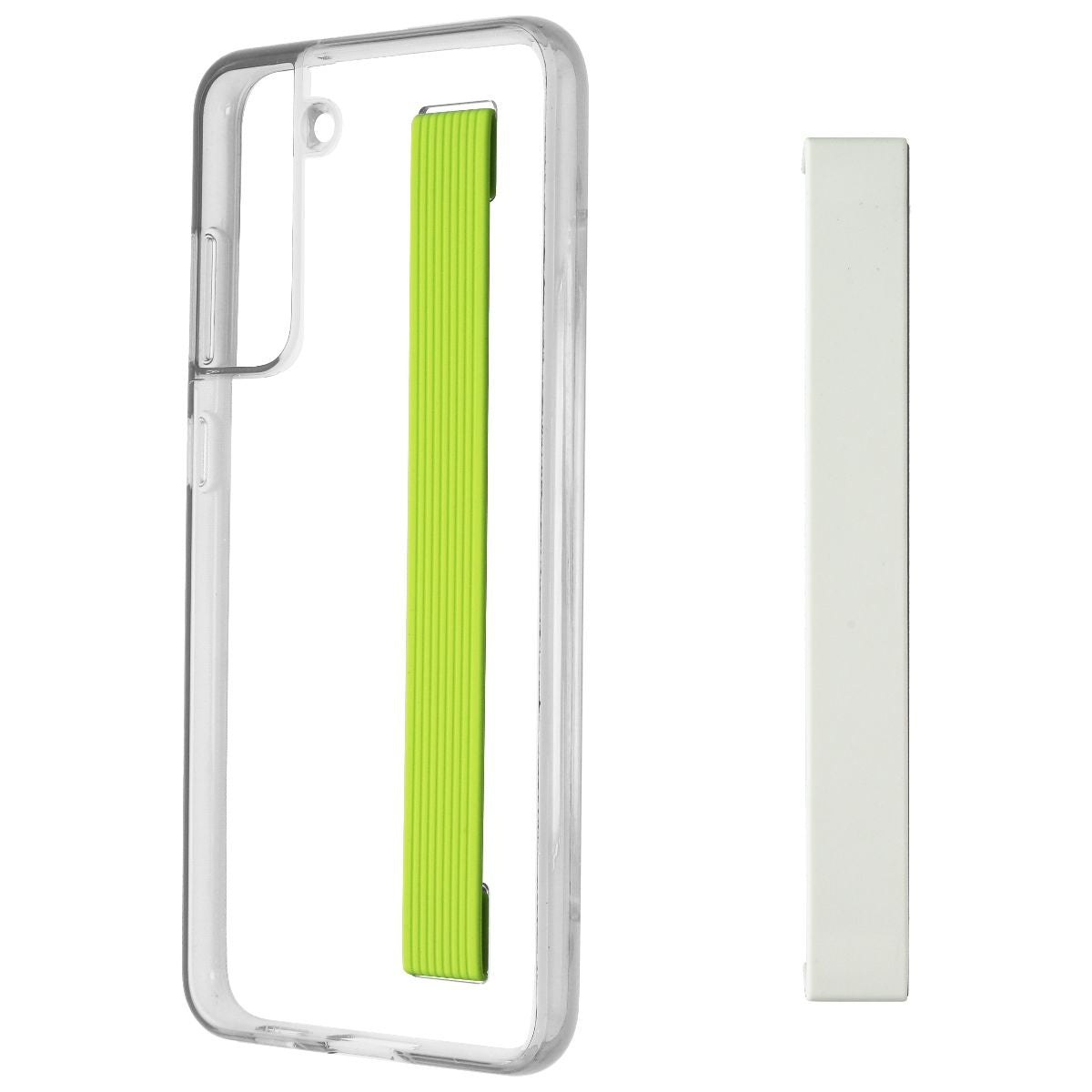 Samsung Slim Strap Cover Case for Galaxy S21 FE (5G) - Clear/White/Neon Yellow Cell Phone - Cases, Covers & Skins Samsung - Simple Cell Bulk Wholesale Pricing - USA Seller