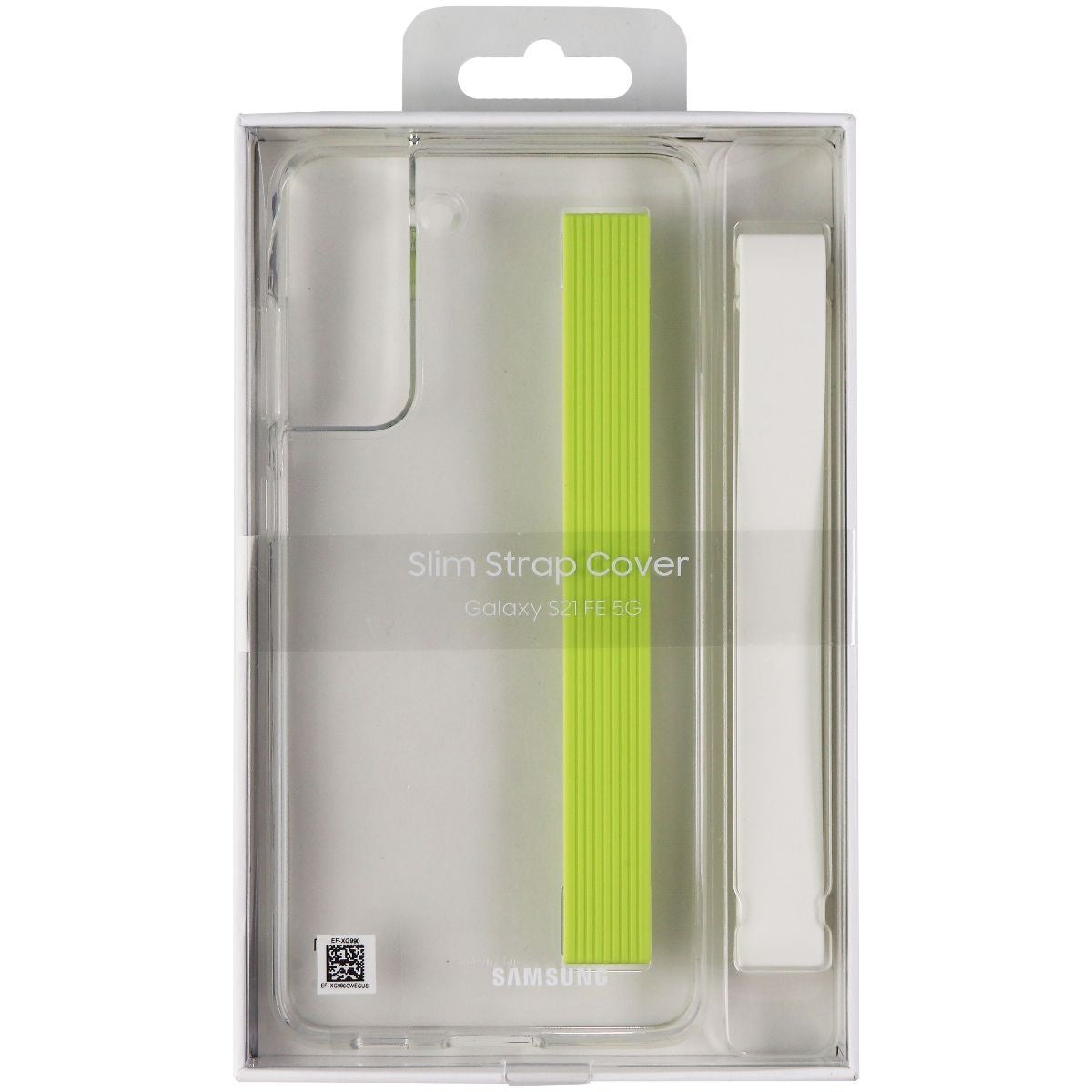 Samsung Slim Strap Cover Case for Galaxy S21 FE (5G) - Clear/White/Neon Yellow Cell Phone - Cases, Covers & Skins Samsung - Simple Cell Bulk Wholesale Pricing - USA Seller