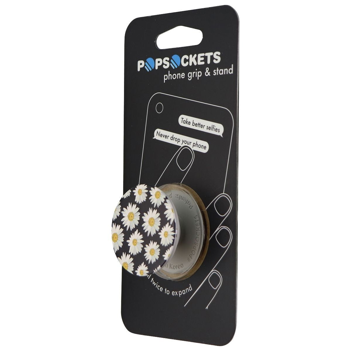 PopSockets: Collapsible Grip & Stand for Phones and Tablets - Daisies Cell Phone - Mounts & Holders PopSockets    - Simple Cell Bulk Wholesale Pricing - USA Seller