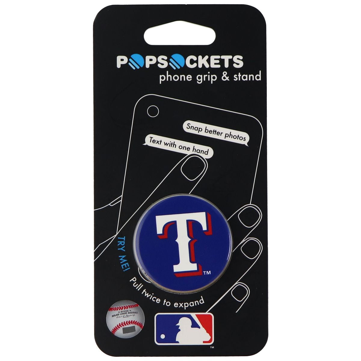 PopSockets: Collapsible Grip & Stand for Phones and Tablets - Texas Rangers Cell Phone - Mounts & Holders PopSockets - Simple Cell Bulk Wholesale Pricing - USA Seller