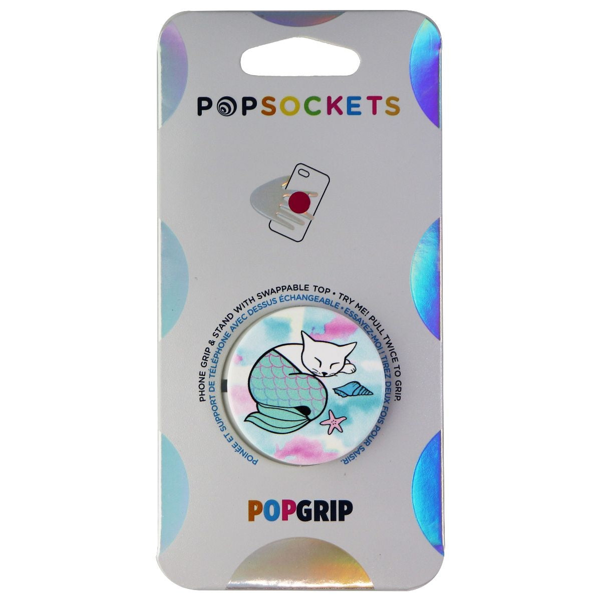 PopSockets PopGrip Expanding Stand and Grip with Swappable Top - Purrmaid Cell Phone - Mounts & Holders PopSockets - Simple Cell Bulk Wholesale Pricing - USA Seller