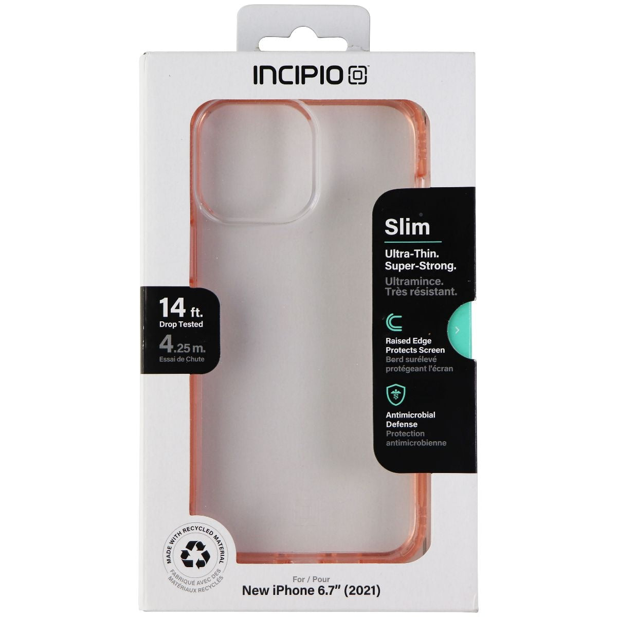 Incipio Slim Series Case for Apple iPhone 13 Pro Max - Clear/Rose Pink Cell Phone - Cases, Covers & Skins Incipio - Simple Cell Bulk Wholesale Pricing - USA Seller