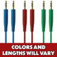 Generic 3.5mm to 3.5mm Short Aux Cables Under 4-foot - Mixed Color/Style/Length Computer/Network - Audio Cables & Adapters Unbranded    - Simple Cell Bulk Wholesale Pricing - USA Seller