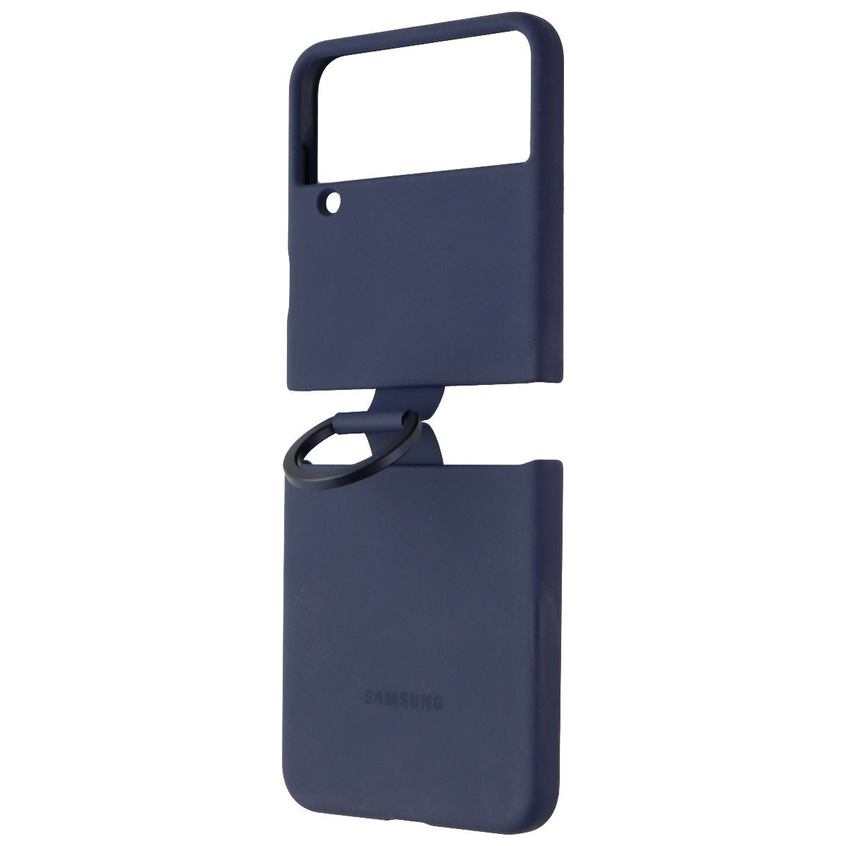Samsung Silicone Cover with Ring for Samsung Galaxy Z Flip4 - Navy Cell Phone - Cases, Covers & Skins Samsung - Simple Cell Bulk Wholesale Pricing - USA Seller