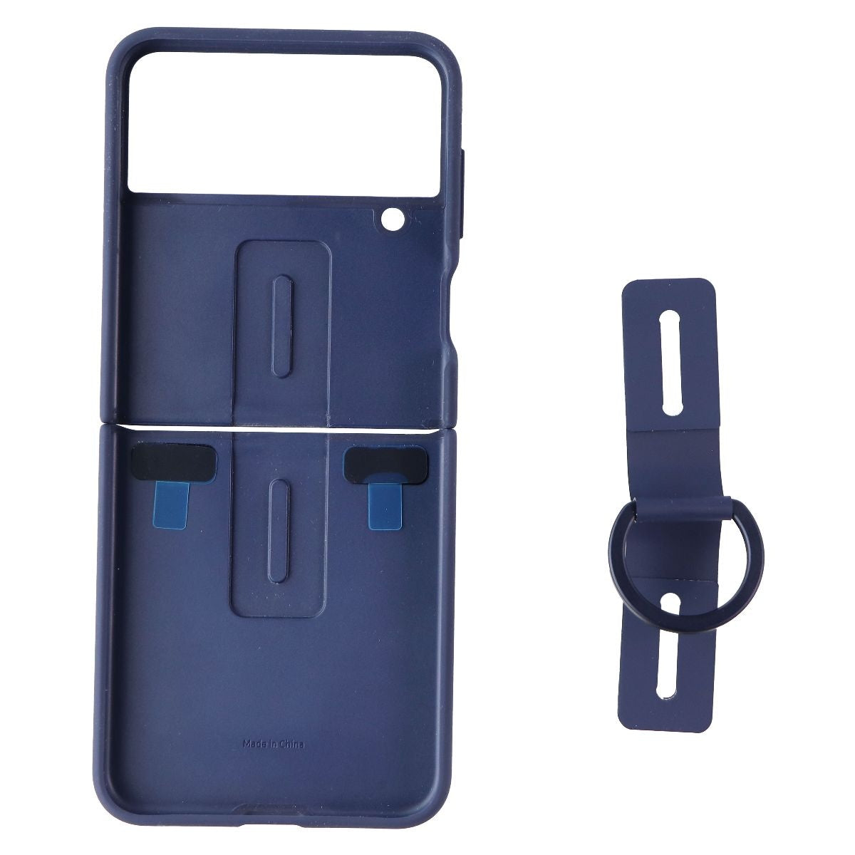 Samsung Silicone Cover with Ring for Samsung Galaxy Z Flip4 - Navy Cell Phone - Cases, Covers & Skins Samsung - Simple Cell Bulk Wholesale Pricing - USA Seller
