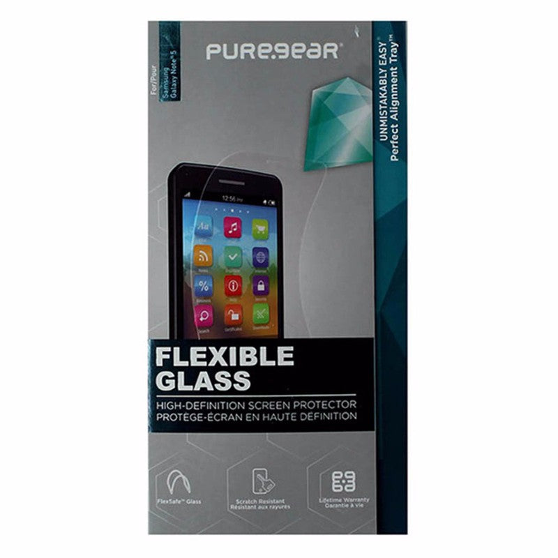 PureGear Flexible Glass HD Screen Protector for Samsung Galaxy Note5 - Clear Cell Phone - Screen Protectors PureGear - Simple Cell Bulk Wholesale Pricing - USA Seller