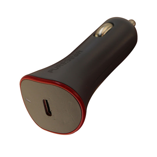 PureGear 35W USB-C Car Charging Adapter for Type C Devices - Gray and Red Cell Phone - Chargers & Cradles PureGear - Simple Cell Bulk Wholesale Pricing - USA Seller