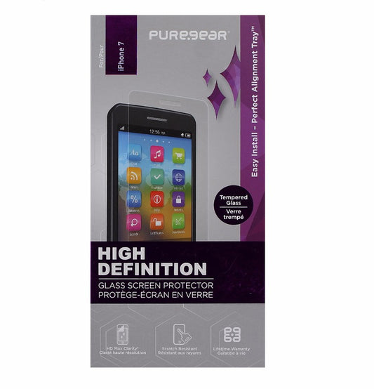 PureGear HD Tempered Glass Screen Protector for Apple iPhone 7 - Clear Cell Phone - Screen Protectors PureGear    - Simple Cell Bulk Wholesale Pricing - USA Seller
