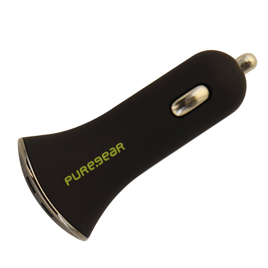 PureGear 24W 4.8A Rapid Charging Dual USB Universal Vehicle Car Charger - Black Cell Phone - Chargers & Cradles PureGear - Simple Cell Bulk Wholesale Pricing - USA Seller