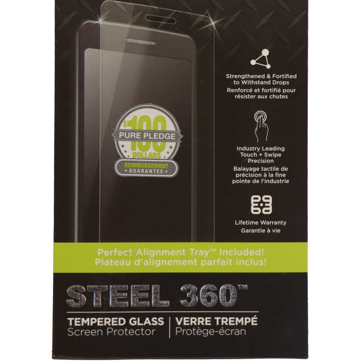 PureGear Steel 360 Tempered Glass Screen Protector for Moto Z Force Droid Cell Phone - Screen Protectors PureGear    - Simple Cell Bulk Wholesale Pricing - USA Seller