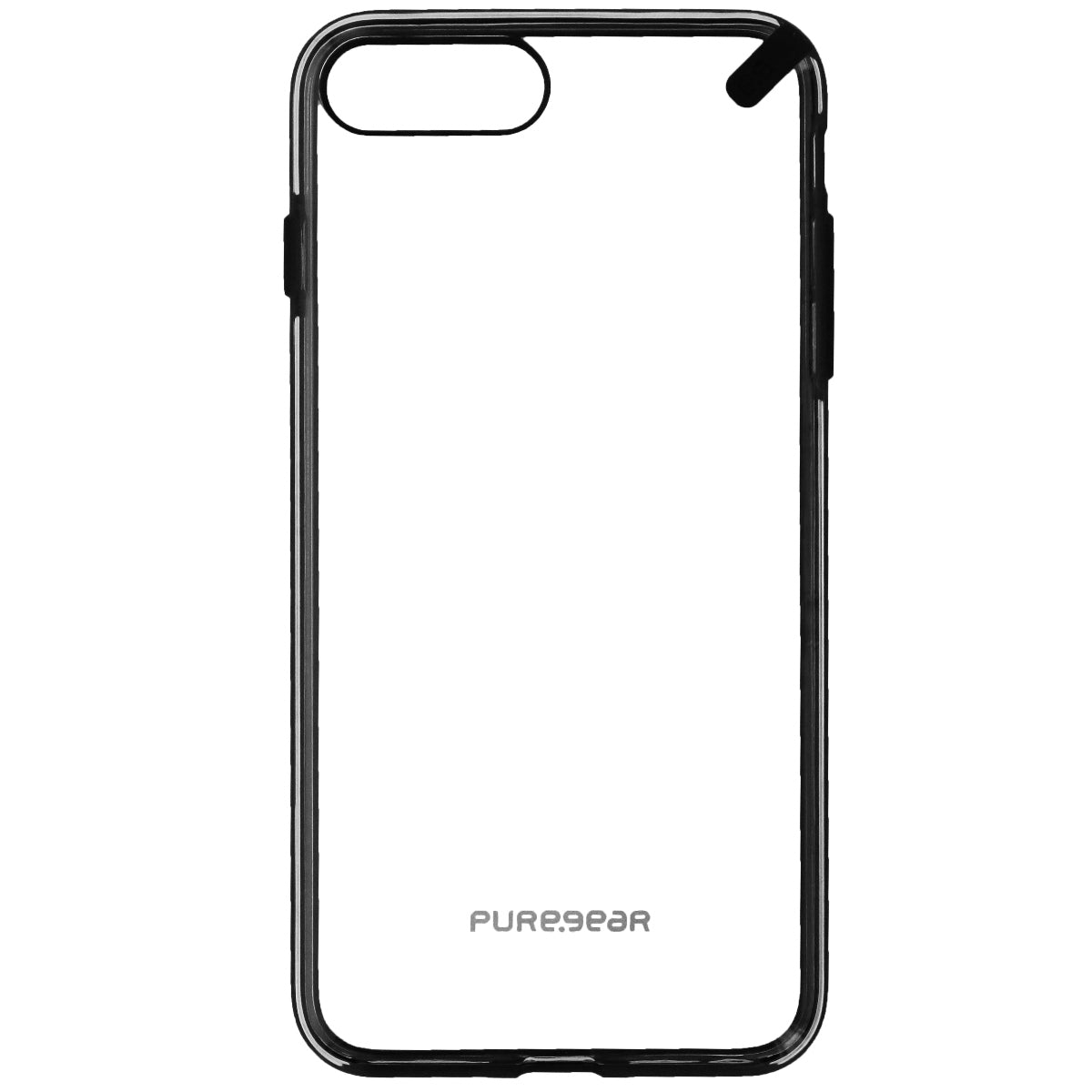 PureGear Slim Shell Series Hybrid Case for iPhone 8 Plus & 7 Plus - Clear/Black Cell Phone - Cases, Covers & Skins PureGear - Simple Cell Bulk Wholesale Pricing - USA Seller