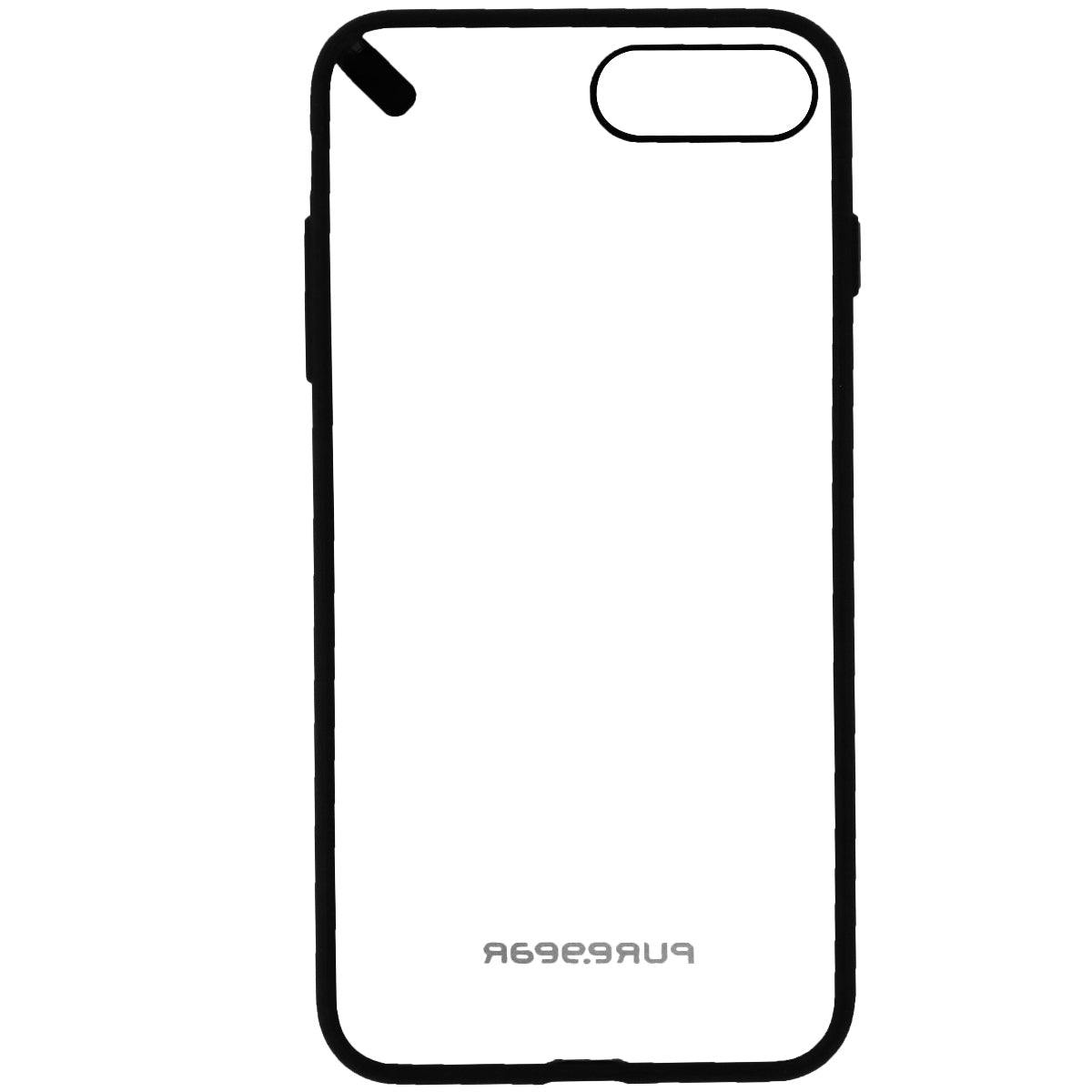 PureGear Slim Shell Series Hybrid Case for iPhone 8 Plus & 7 Plus - Clear/Black Cell Phone - Cases, Covers & Skins PureGear - Simple Cell Bulk Wholesale Pricing - USA Seller