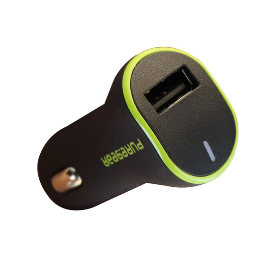 PureGear 12W Extreme USB Car Charger w/ Qualcomm Quick Charge 2.0 - Black/Green Cell Phone - Chargers & Cradles PureGear - Simple Cell Bulk Wholesale Pricing - USA Seller
