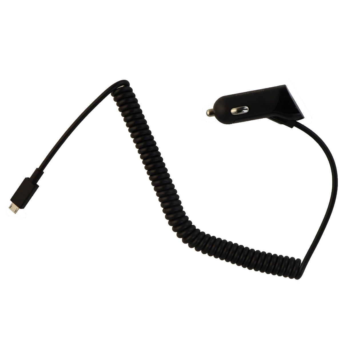 PureGear 4Ft Coiled 12W/2.4A Vehicle Car Charger for Micro-USB Devices - Black Cell Phone - Chargers & Cradles PureGear - Simple Cell Bulk Wholesale Pricing - USA Seller