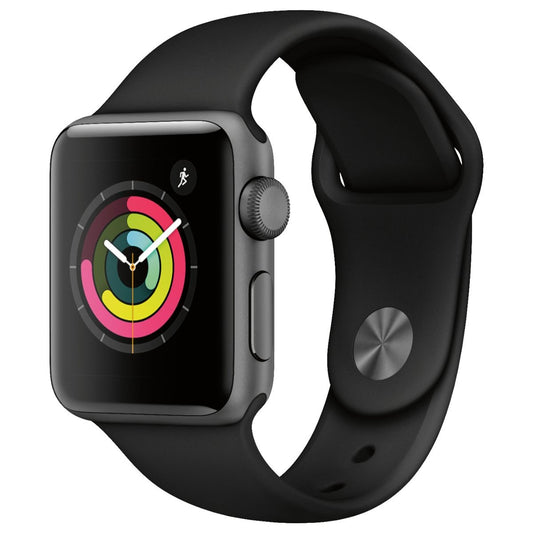 Apple Watch Series 3 (A1860) GPS + LTE - 38mm Space Gray/Black Sport Band Smart Watches Apple    - Simple Cell Bulk Wholesale Pricing - USA Seller