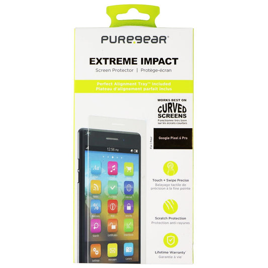 PureGear Extreme Impact Screen Protector for Google Pixel 6 Pro - Clear Cell Phone - Screen Protectors PureGear    - Simple Cell Bulk Wholesale Pricing - USA Seller