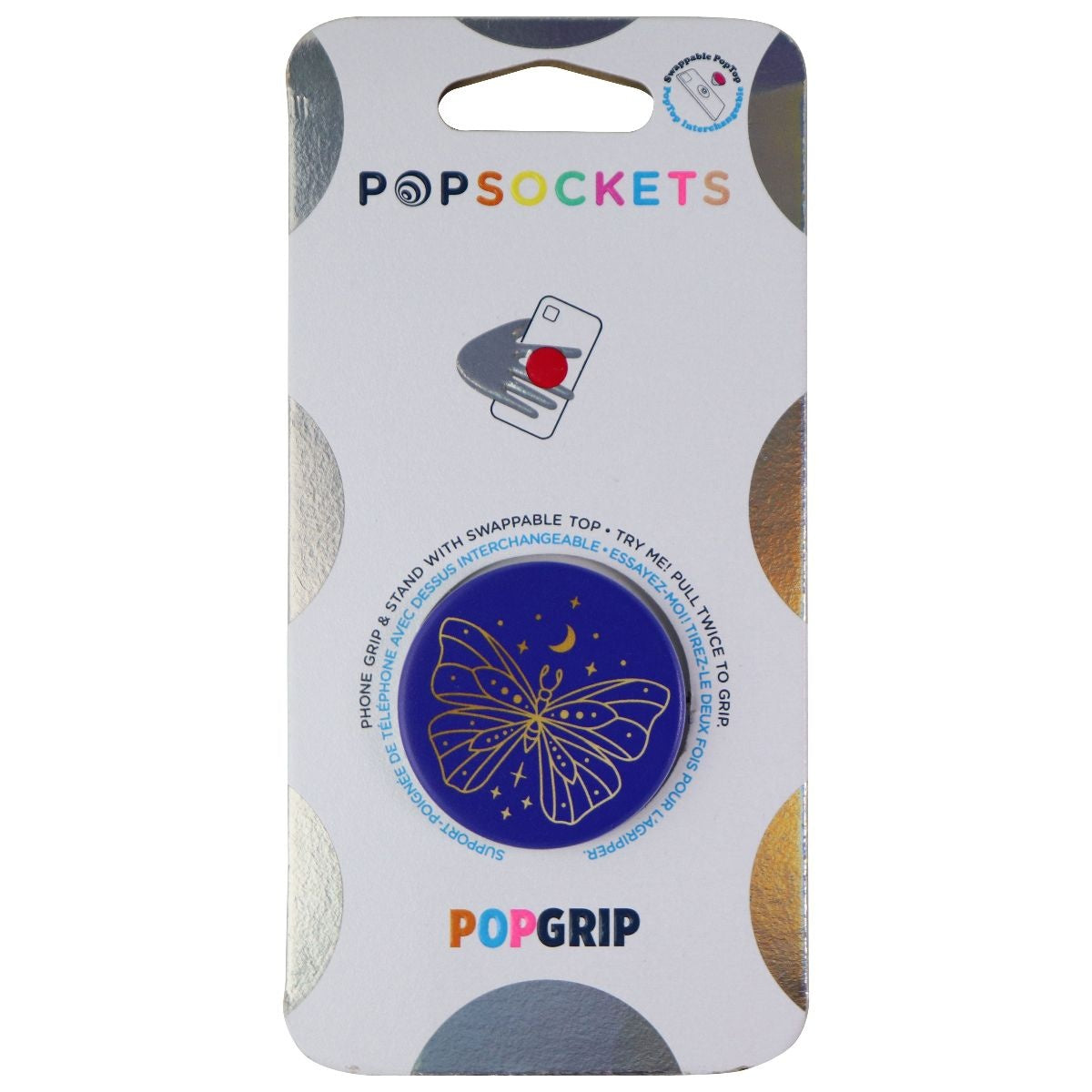 PopSockets PopGrip Swappable Top for Phones and Tablets - Vibey Butterfly Cell Phone - Mounts & Holders PopSockets - Simple Cell Bulk Wholesale Pricing - USA Seller