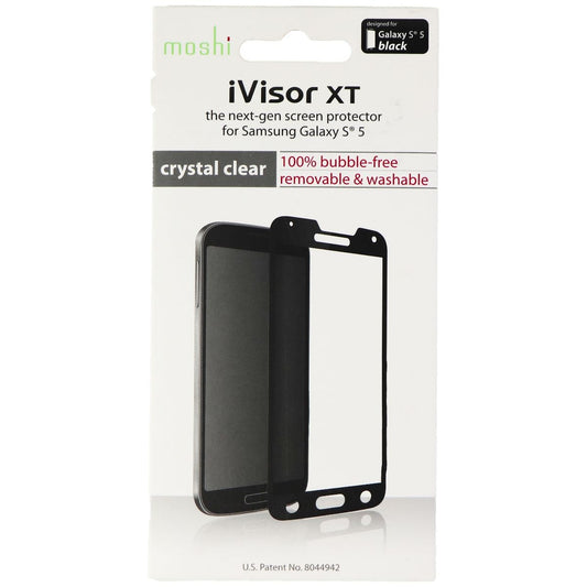 Moshi iVisor XT Screen Protector for Samsung Galaxy S5 - Clear/Black Cell Phone - Screen Protectors Moshi    - Simple Cell Bulk Wholesale Pricing - USA Seller
