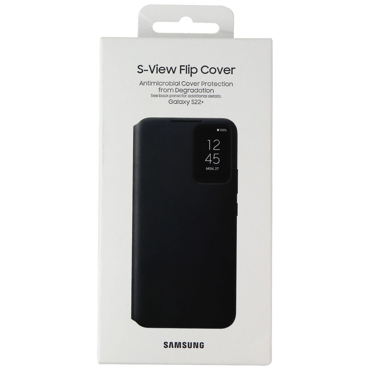 Samsung S-View Flip Cover Series Case for Samsung Galaxy (S22+) - Black Cell Phone - Cases, Covers & Skins Samsung - Simple Cell Bulk Wholesale Pricing - USA Seller