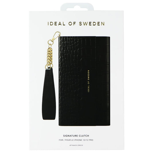 iDeal of Sweden Signature Clutch Case for iPhone 12 and 12 Pro - Jet Black Croco Cell Phone - Cases, Covers & Skins iDeal of Sweden    - Simple Cell Bulk Wholesale Pricing - USA Seller