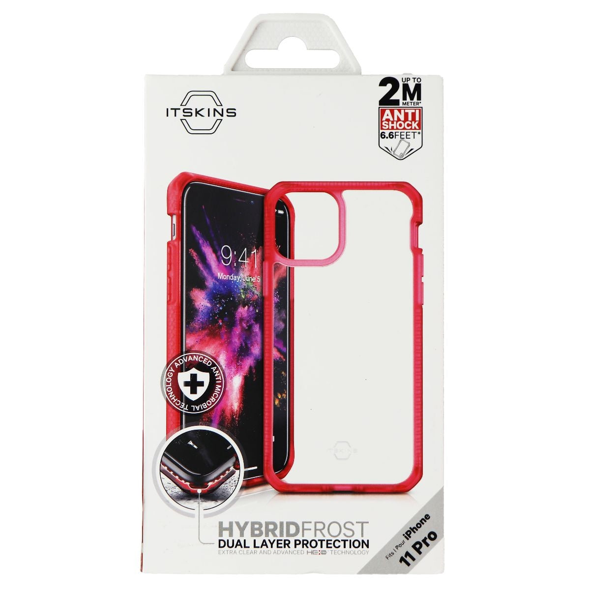 ITSKINS Hybrid Frost Case for Apple iPhone 11 Pro - Coral and Transparent Cell Phone - Cases, Covers & Skins ITSKINS - Simple Cell Bulk Wholesale Pricing - USA Seller