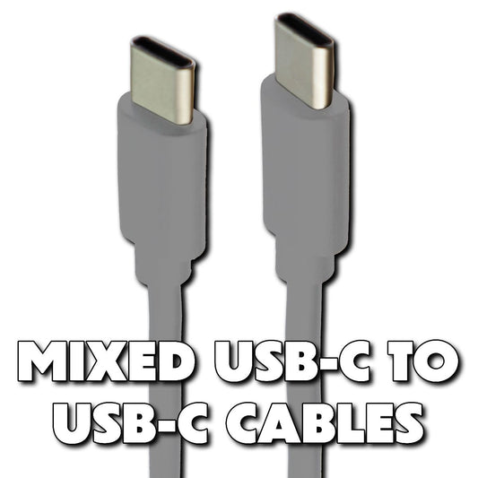 Mixed USB-C to USB-C Charge & Sync Cables - Mixed Brand/Length/Colors Cell Phone - Cables & Adapters Unbranded    - Simple Cell Bulk Wholesale Pricing - USA Seller