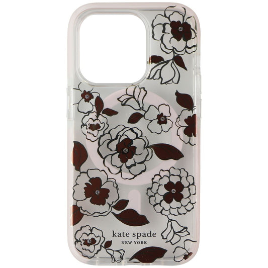 Kate Spade Defensive Hardshell Case for MagSafe for iPhone 14 Pro - Gold Floral Cell Phone - Cases, Covers & Skins Kate Spade New York    - Simple Cell Bulk Wholesale Pricing - USA Seller