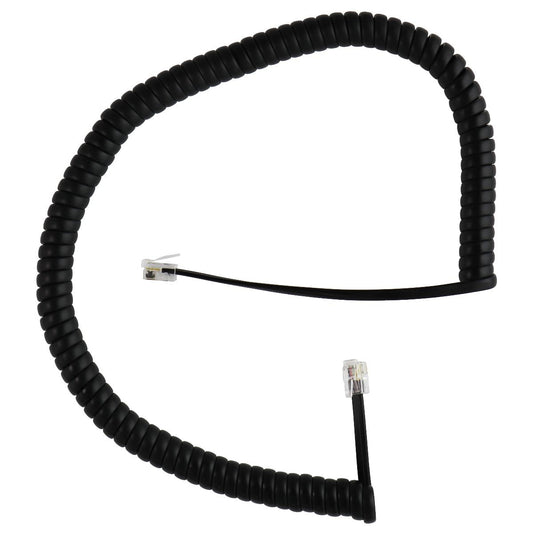 Coiled 2.5-ft (RJ22) Telephone Connector Cable - Black Computer/Network - Other Cables Unbranded    - Simple Cell Bulk Wholesale Pricing - USA Seller