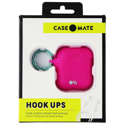 Case-Mate Hook Ups Case & Neck Strap for AirPods 1st/2nd Gen - Fuchsia Dark Pink